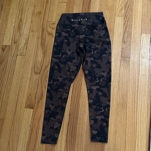 Balance Athletica Camouflage Leggings - Black and Brown